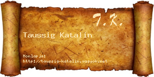 Taussig Katalin névjegykártya