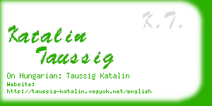 katalin taussig business card